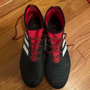 Adidas Men's Black and Red Athletic Sneakers